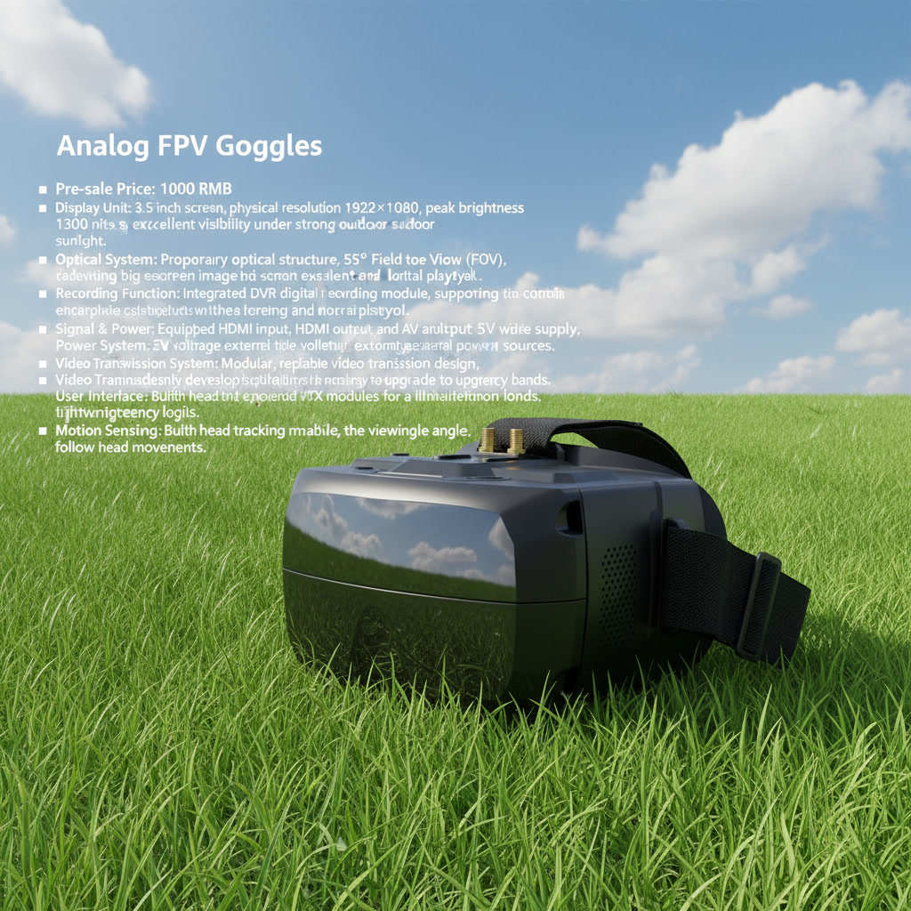 Skyvolt Goggles S Analog 5.8G FPV VR 1080P 1300nit FOV55° Goggles Diversity Video Glasses photo 4