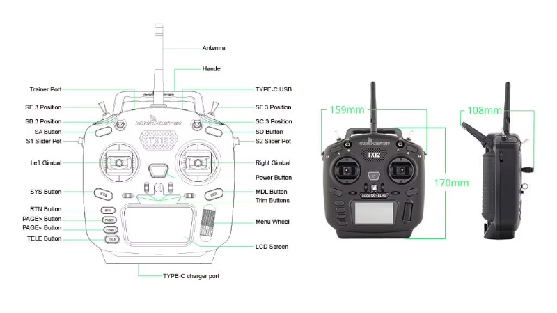 Radio Master TX12 MKII ELRS/CC2500 Remote Control for RC Drone photo 31