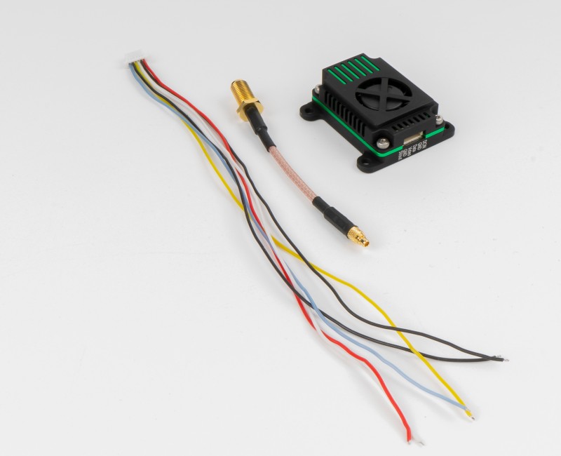 3.0-3.6GHz 64CH 5W VTX for FPV Drone UAV IRC Tramp Control DC 7-36V 2S-8S Metal Materials 3.3GHz 30.5mm Mounting Holes photo 2