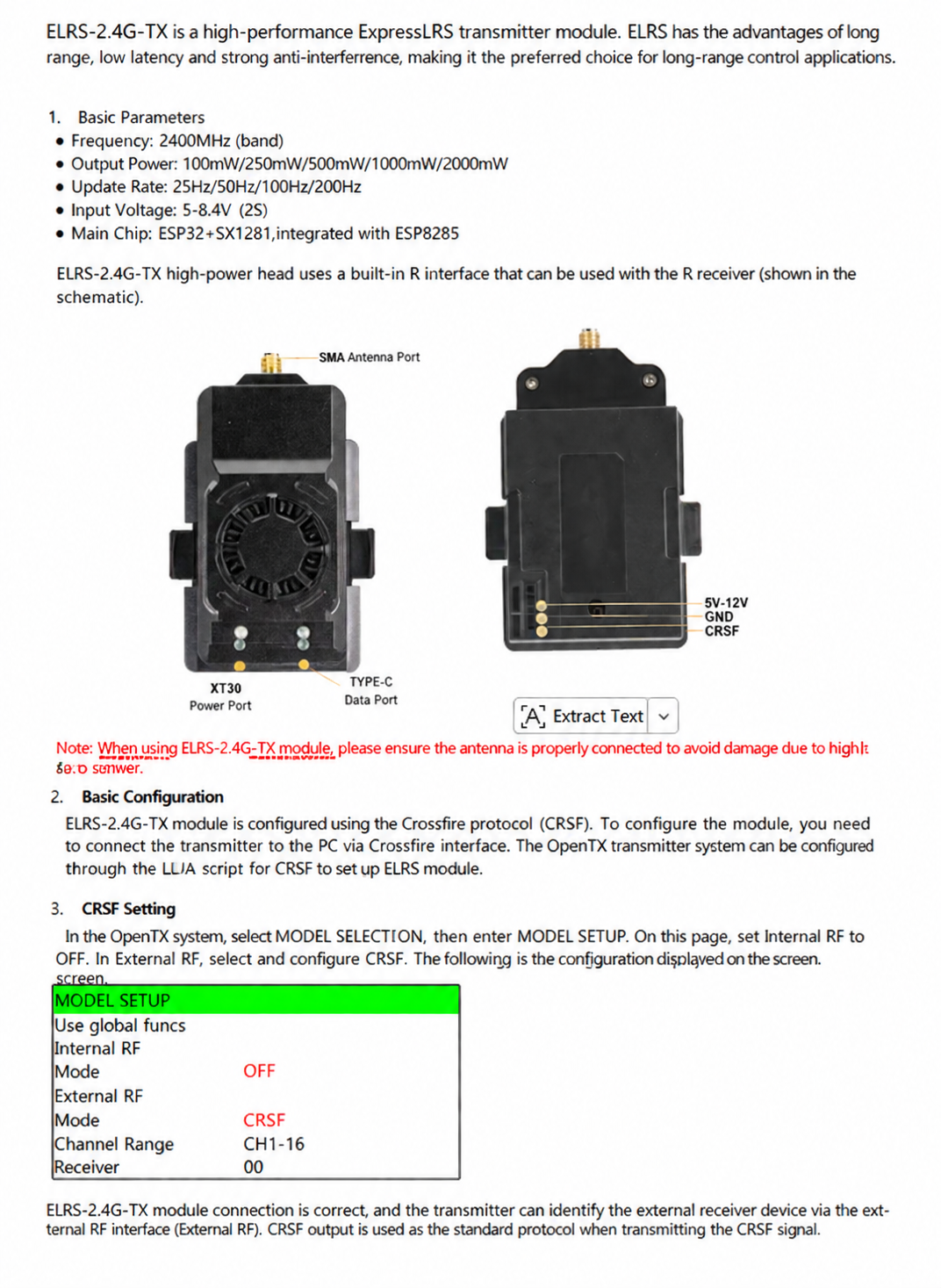 ExpressLRS ELRS TX Module 2.1G/2.4G/2.6G 2000mW Long Range Transmitter for JR Port RC FPV Drone photo 8