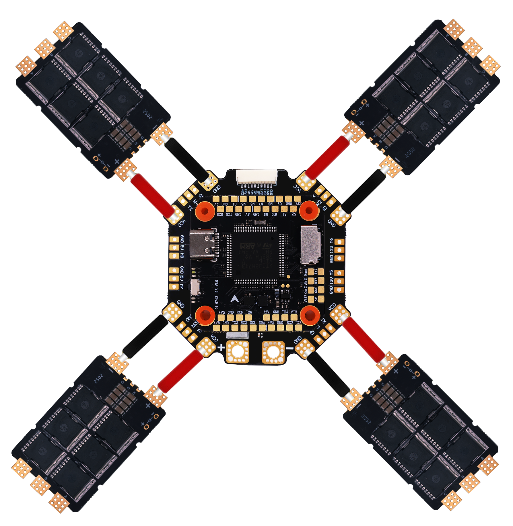 4255 12S 120A Single-Cell ESC PDB High Aluminum Alloy Heat Sink Power Distribution Board Dshot600 Drone Accessories