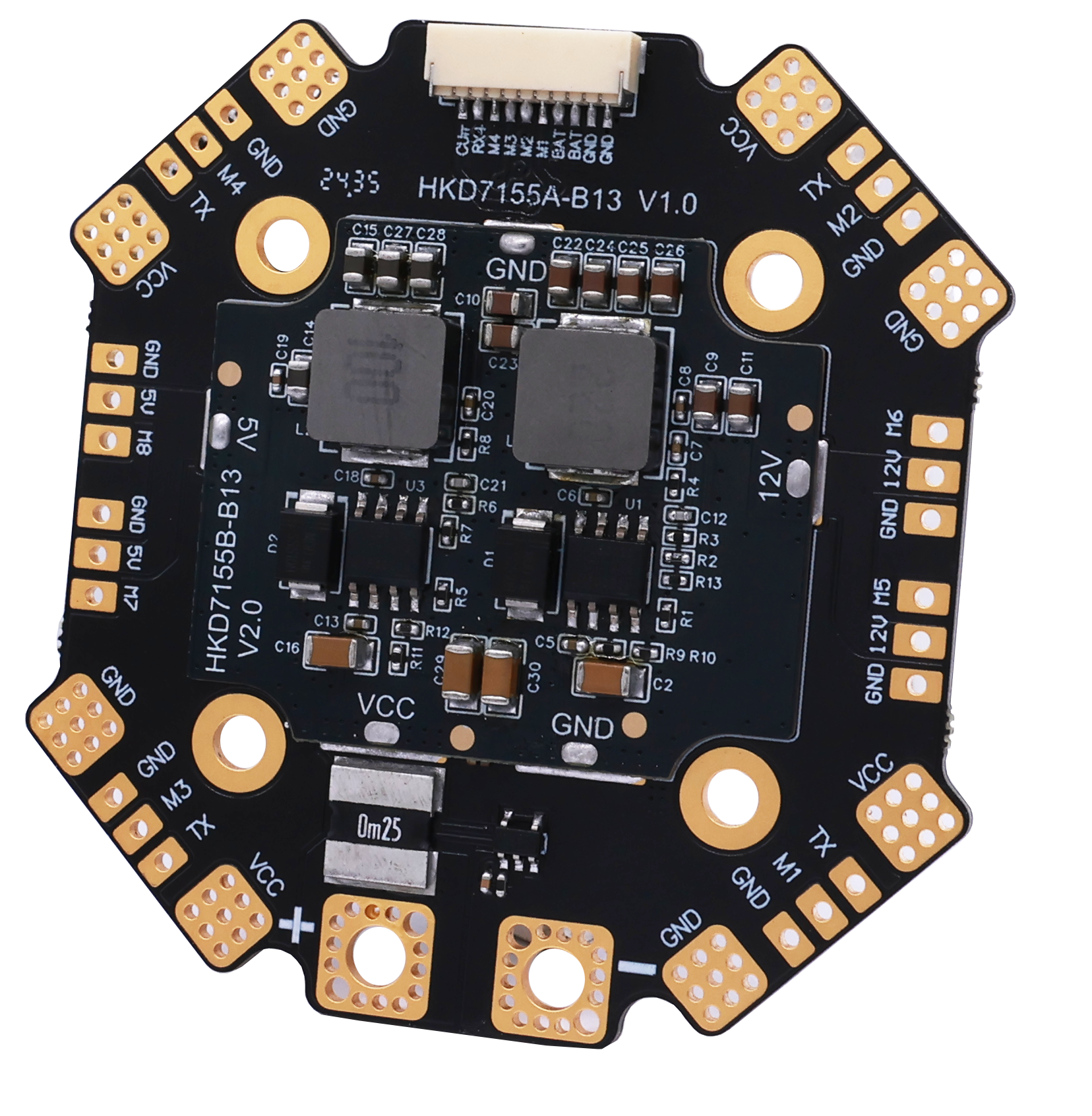 7155B-B13 12V High Current 120A Aluminum Alloy Distribution Board for Drone Remote Control Lift FPV Compatible 2-12S LiPo photo 4