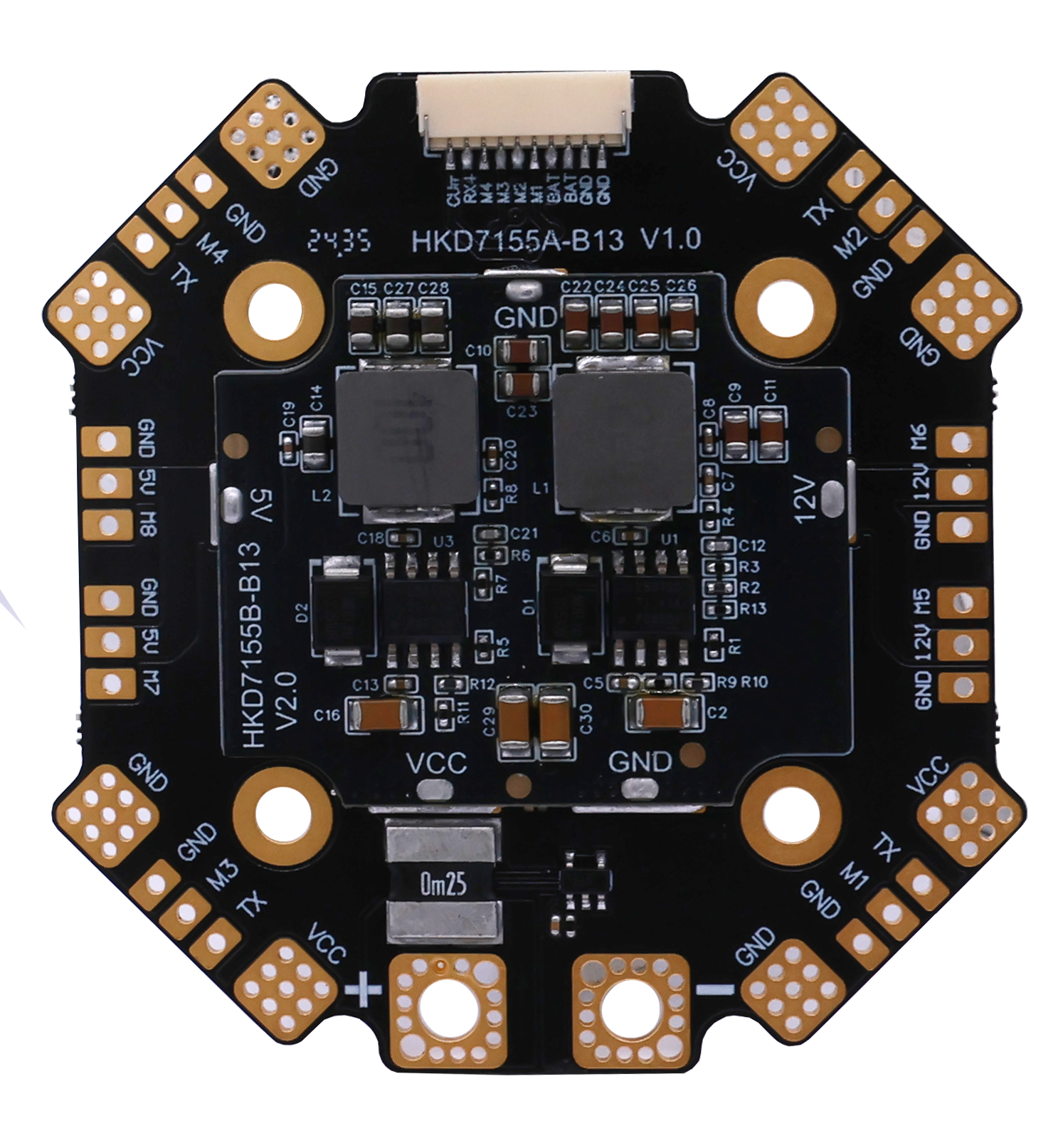 7155B-B13 12V High Current 120A Aluminum Alloy Distribution Board for Drone Remote Control Lift FPV Compatible 2-12S LiPo photo 6