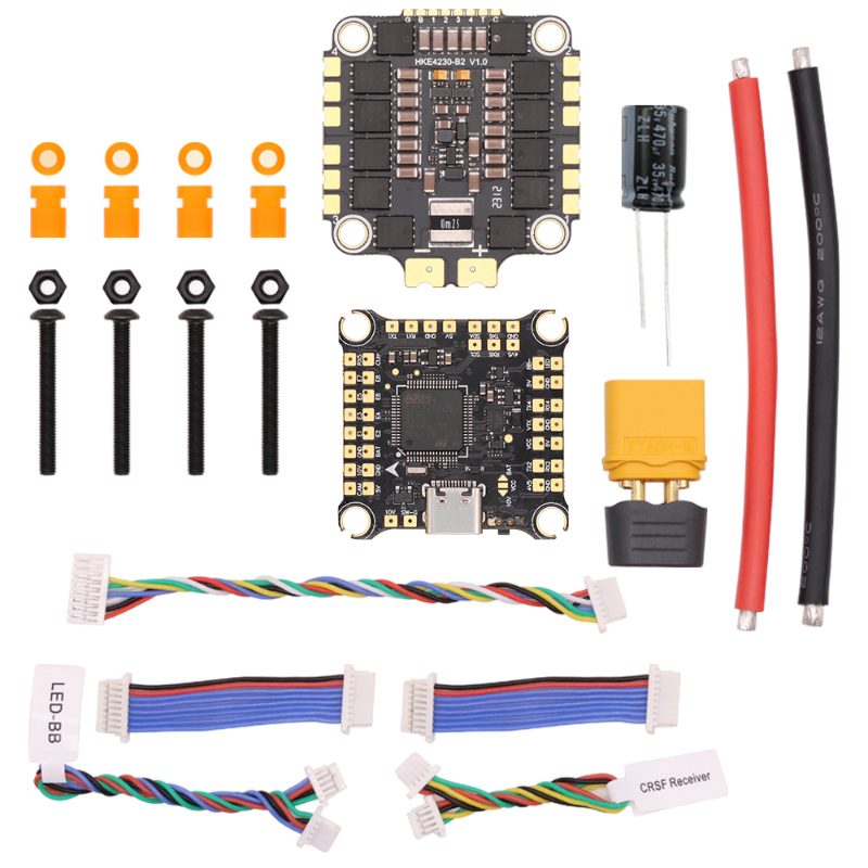 Damping Multi Functional Compact Metal FPV Drone F405 FC with Electric Speed Controller ESC 2-8S Lipo 65A Stack photo 2