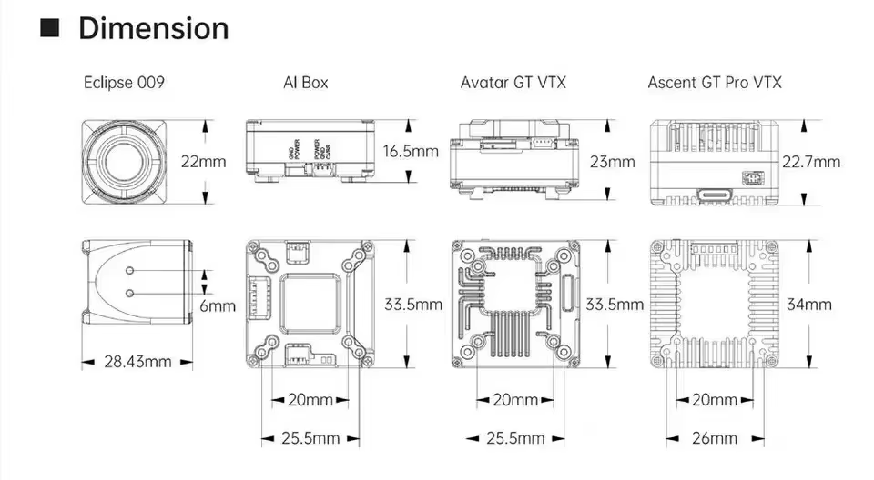 CADDX Walksnail 009 HD 4W 50Hz Digital Video Transmitter Thermal Imaging Module Ascent GT Pro VTX photo 12