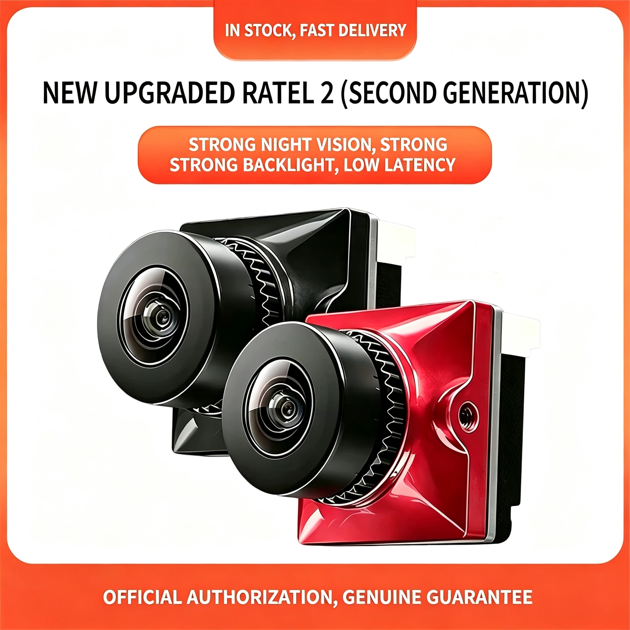 Caddx Ratel 2 V2 Camera 1200TVL 2.1mm Lens 4:3/16:9 NTSC/PAL Switchable with Replacement Lens photo 2