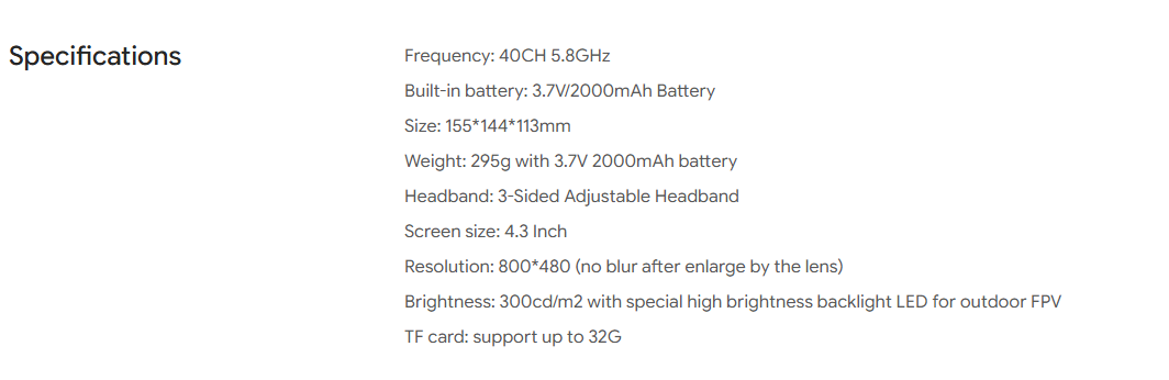 iFlight Analog 5.8G FPV Goggles photo 8