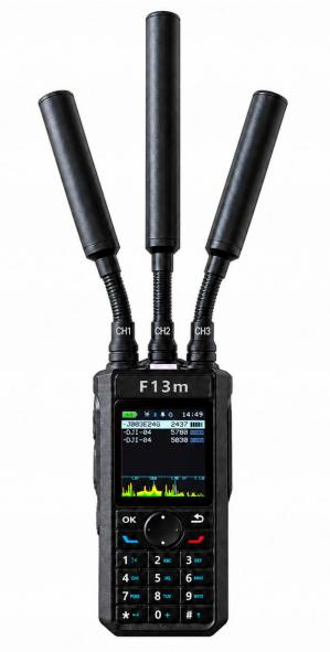 F13 3km Handheld Detector Radar 300-13400MHz Portable Drone Detection System Support Extend RF Uav Jammer
