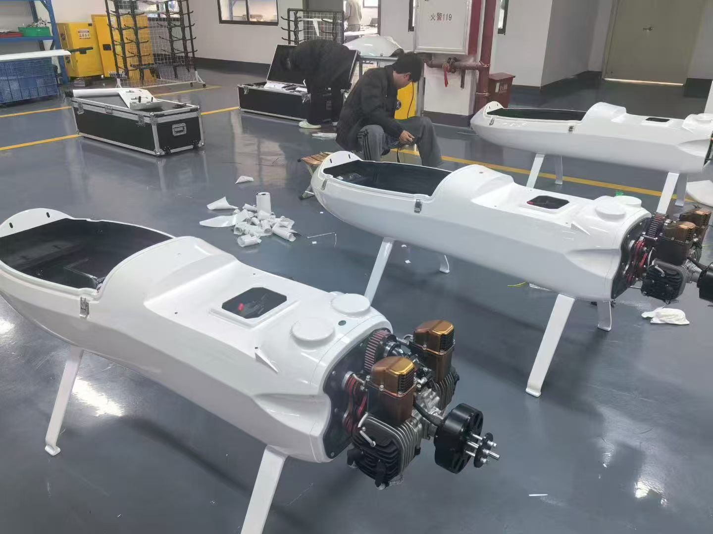 Fixed-wing UAV equipped with an electronic fuel injection (EFI) engine, featuring long endurance and high payload capacity. photo 8