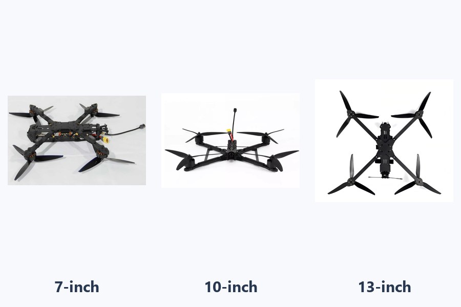 7-Inch vs 10-Inch vs 13-Inch FPV Drones